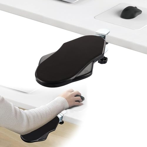 AKOLAFE Ergonomiskt armstödsstöd, handledsstöd, svart, 180° vridbar armstöd, skrivbord, förlängare, handledsstöd, justerbart armstöd, skrivbord för hem och kontor