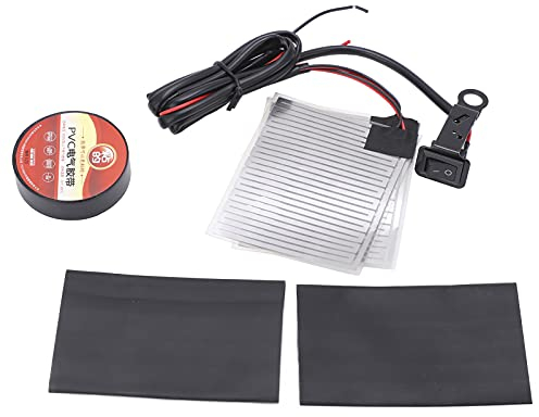 KOSDFOGE Motorrad-Elektro-Heizgriff-Set, 12 V Universal-Motorrad-Lenker, Warmer Beheizter Griff, Refit-Einsatz-Lenkerpolster