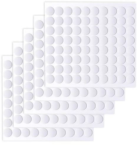 ZKGYUS 400 Pcs Ruban Double Face Transparent Rond Points Adhésifs Double Face Autocollant Adhésif Amovible Ruban Multi-usages sans Trace pour Décorations de Fête, Bricolage (10mm)