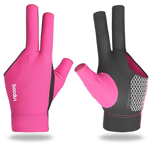 YFY Billiard Glove 3 Fingers Pool Glove Left Hand Durable Double Stitched Snooker Cue Sports Glove Popular Sizes for Men and Women