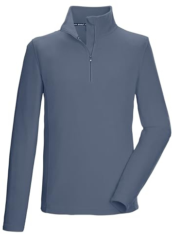 killtec Homme T-Shirt en Polaire avec col Montant et Fermeture éclair KSW 99 MN FLC SHRT, Stahl, 3XL, 40878-000