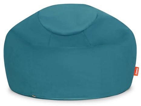 Funzy Sitzsack für Kinder aus Cord mit Füllung aus Schaumstoff, Kindersitzsack für Mädchen und Jungen aus hochwertigen Materialien, Oeko-TEX 100 Zertifiziert mit 3 Jahre Garantie, Dino Türkis