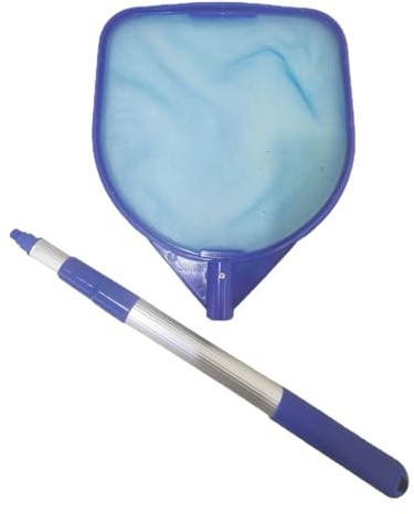 Zyntora Pool Skimmer Net - Swimming Pool Cleaning Net | Fine Mesh Paddling Pools Nets With Aluminium Pole | Removable Hot Tub Pond Nets Cleaning Accessories For Aquarium Pools Hot Tub