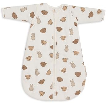 Jollein sovsäck baby – 60 cm – Miffy & Friends – bomull – 2,5 till 3,5 TOG – avtagbara ärmar – Oeko-TEX certifierad – vintersovsäck – även för vår och höst – baby sovsäck
