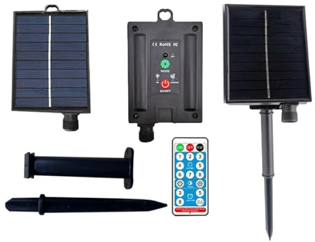 Pannello solare da 31 V con spina - Pannello solare per esterni con telecomando, attrezzatura elettrica impermeabile per giardino, tenda, patio, capannone interno