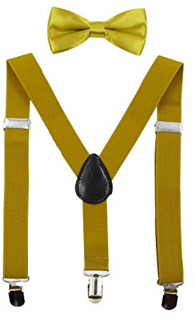 HANERDUN Bretelles pour Enfants Nœud Papillon Ensembles Bretelles Ajustables en Y avec Variété Couleurs pour les Bébé de 1 à 10 Ans