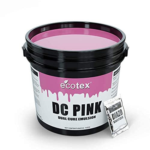 Ecotex® DC rosa dubbelhärdning fotoemulsion – skärmutskrift emulsion, 1 Qt