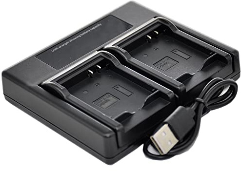 NP-FH30 Batería para Sony NPFH30 Cámara Digital y Videocámara (1x Cargador Doble USB)