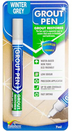 Grout Pen Winter Grey Tile Grout Paint Marker - Narrow 5mm Tip (7mL)