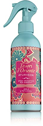 Tesori d'Oriente - Ayurveda Raumduft-Spray mit Noten von Amla und Patschuli, schafft eine raffinierte und gemütliche Atmosphäre mit wenig Sprühnebel, 250 ml