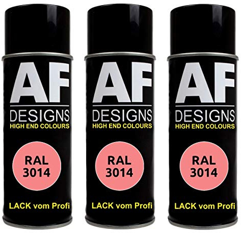 Alex Flittner Designs 3x RAL Lackspray Autolack Buntlack Spraydose RAL3014 ALTROSA matt