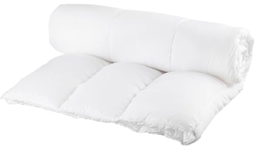 Lancashire Bedding 13.5 Tog Cotton Duvet - All Season Fluffy Comforter, Hollowfibre Filling, Double Size 200x200cm, Machine Washable Duvet Insert