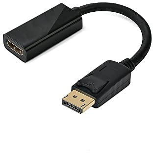 SIMPLETEK - Adattatore Passivo Cavo DisplayPort (maschio) a HDMI (femmina) | Risoluzione Full HD | Connettori Placcati in Oro