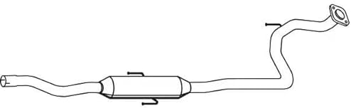 VEGAZ TS-489 Silenciador intermedio centro Silenciador Intermedio Silencioso intermedio Silenciador central