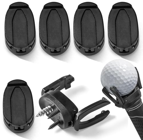 Famgee Vikbar golfboll i plast för att plocka upp retriever greppklo sugkopp sugkopp tillbehör golfboll plockare övre för puttergrepp tillbaka räddningsverktyg för golfare 6-pack
