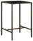 Homgoday Garten Bartisch Braun 70x70x110cm Polyrattan und Glas Outdoor Tische Möbel