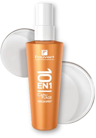 Fauvert Professionelle Haarpflege 10 in 1 Solar CAPILIPLAGE – ohne Ausspülen – UV-Schutz + Seidenprotein + weiches Mandelöl für sonnengeschädigtes Haar – hergestellt in Frankreich
