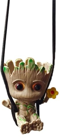Groot Pendentif pour rétroviseur de Voiture, Arbre oscillant, Accessoires de Miroir de Voiture, décoration de Bureau à Suspendre, Micro Paysage, Cadeau d'anniversaire Romantique