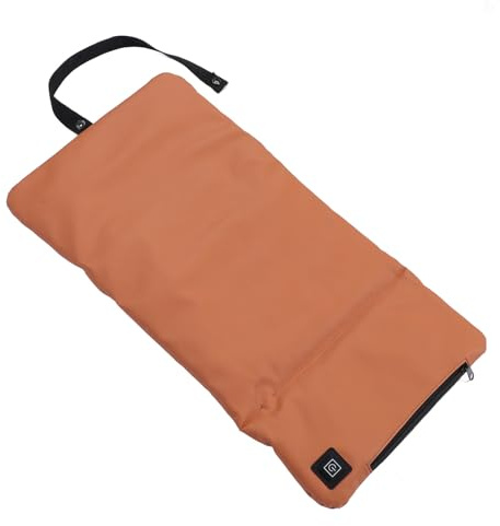 Fdit Cuscino Riscaldante per Sedile Riscaldato in Pelle Alimentato Tramite USB Tappetino Riscaldante Elettrico Regolabile a 3 Livelli per Casa da Campeggio, Tappetino Riscaldato Portatile Pieghevole