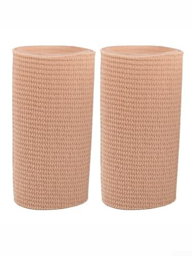 Gdfnmogo Lot de 2 manchons en gel pour patinage, hockey, patins à roulettes et patins à glace – Mélange de nylon SEBS-avec gel rembourré, 12,7 cm de long, pour homme/femme/enfant (couleur de la peau)