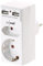 revolt Steckdosenadapter 2 Fach: 2-Fach-Steckdose und 2-Fach-USB-Netzteil, 2,1 Ampere (Doppelsteckdose zum Einstecken, 2er Steckdosenadapter, aus Einer Zwei Machen Adapter)
