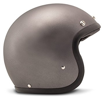 DMD Herren Jet-Vintage Motorradhelm, grau, S