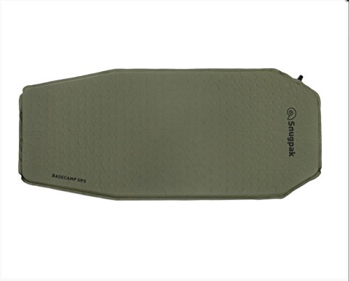 Snugpak Basecamp Ops Self Inflating Midi Mat, Air Mat with Non-Slip Bottom, Olive