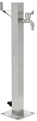 vidaXL Wassersäule Edelstahl 65 cm Wasserzapfsäule Wasserzapfstelle Brunnen