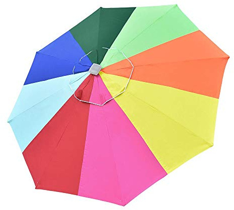 Yescom 8Ft UV50+ Universal Replacement Umbrella Canopy Sun Shading Outdoor Patio Beach Chair Parasol Cover Rainbow(Top ONLY)