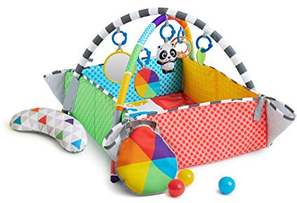 Baby Einstein, Patch’S 5-In-1 Colour Playspace Activity Play Gym and Ball Pit, 5 Take-along Toys, 20 min Sounds and Music, Ages Newborn +, Multicolor, 1 Count