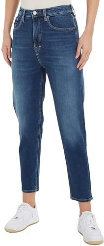 Tommy Jeans Pantalones de Mezclilla para Mujer, Mezclilla Oscuro, 28W / 32L