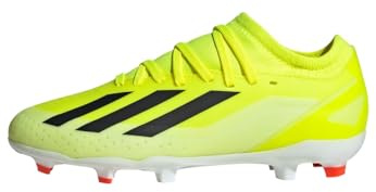 Adidas Unisex Kinder X Crazyfast League Firm Ground Boots, Solar Yellow/Core Black/Cloud White, 38 EU