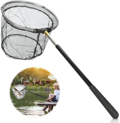 TOATELU 1 red telescópica para pesca, red de mariposas, accesorios de pesca al aire libre, red para niños, red de insectos para mariposas, pájaros, peces