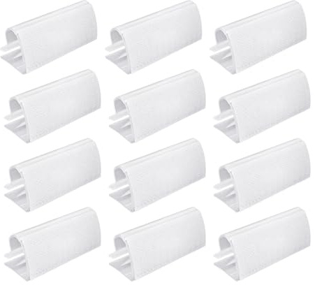 HDGSAFD 12 piezas de pinzas para manteles, pinzas para manteles de plástico, sujetamanteles transparentes, fijación para manteles, pinzas para manteles para exteriores, para reuniones de picnic y
