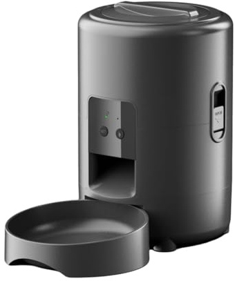 Gvvsjgdbis 2 l automatisk wifi-knapp kattmatautomat för torr mat katt hundar kibble dispenser husdjur matskål
