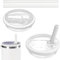 2pcs Leak Proof Lid for Stanley Cup — 40oz Replacement,No-Spill Cup Lids for Stanley Quencher,Reusable Tumbler Cover Sets with 2 Straws