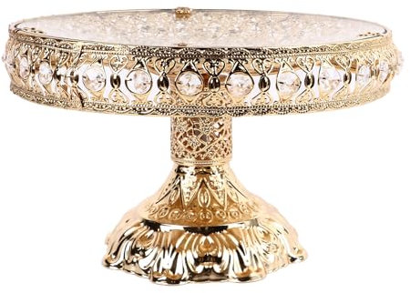 NOENNULL Placa de Bocadillo de Vidrio vintage: Bandeja de Frutas de Lujo de Estilo Europeo con Exquisitos Detalles Artesanales para Sala de Estar, Cocina, KTV y Fiesta