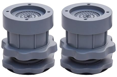 MOPHE-8PC Tappetino Antivibrazione Regolabile For Lavatrice, Piedini Antiscivolo, Tappetino For Frigorifero, Protezione For Mobili, Grigio