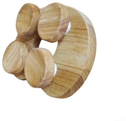 Poggiatesta girevole in legno per sauna progettato per alleviare la tensione del collo e fornire un supporto regolabile durante la sauna