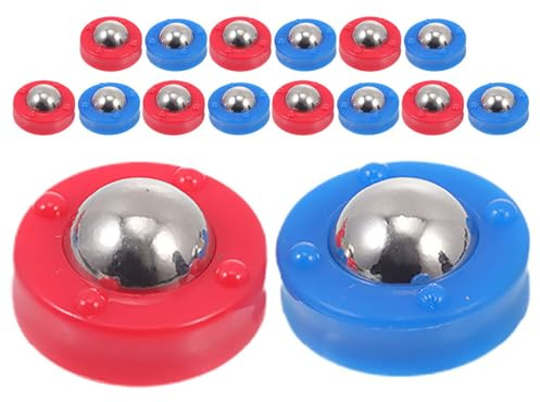 TOGEVAL 30 Discos Deslizantes para Tejo de Mesa Accesorios de Curling en Colores Rojo y Azul Repuestos para Rodillos de Tejo Juego de 30 Piezas para Eventos y Reuniones Sociales