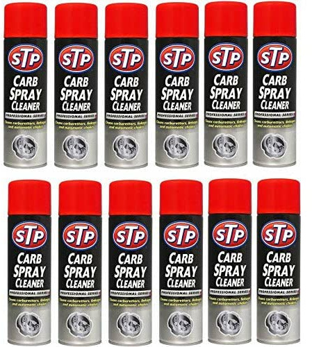 STP 12 x CARB SPRAY CLEANER 500ML AEROSOL - FOR CARBURETTOR CHOKES