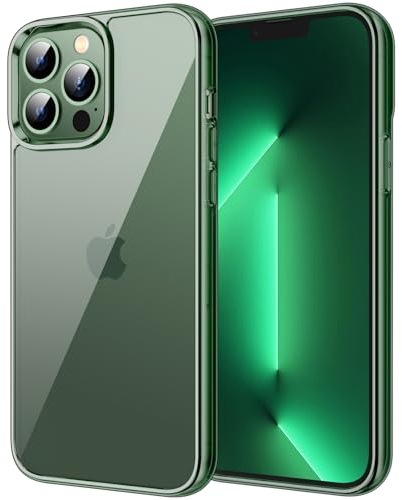 JETech Cover per iPhone 13 Pro Max 6,7 Pollici, Anti Ingiallimento Custodia con Assorbimento degli Urti e Anti-Graffio (Verde Alpino)