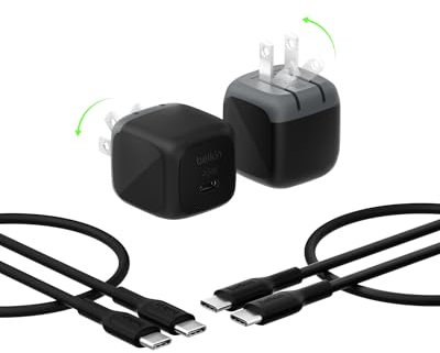 Belkin 45W Compact USB C Charger Block, 2 Pack, Fast Charging for Travel
