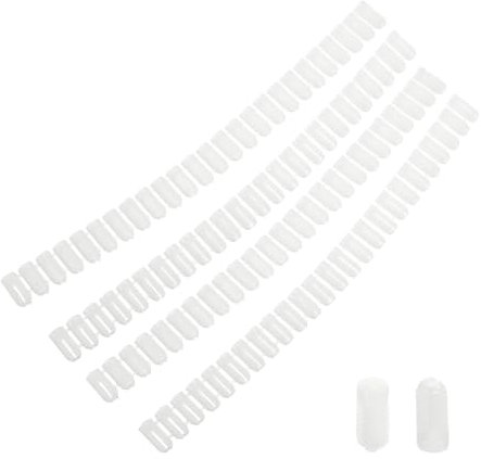 sourcing map 100Pcs 0.21x0.46 Hinge Dowels, Plastic Dowel Insert for Cabinet Door Hinges Furniture Connections, White