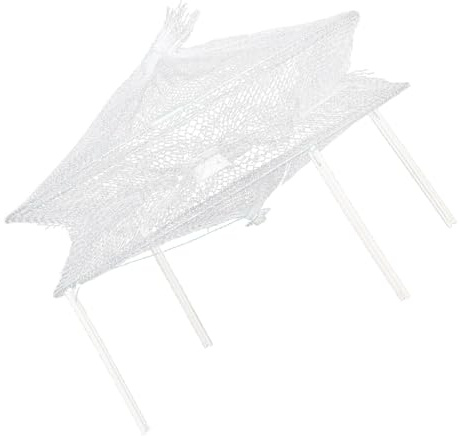 Alipis Red para Camarones y Cangrejos Redonda Grande De Nailon y Acero Inoxidable, Trampa De Pesca Duradera Ligera, Equipo Pesca para Lagos y Ríos En Exteriores