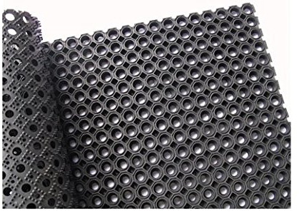 Vivol Tapis en Caoutchouc Robuste avec Anneaux de Drainage - 100 x 150 cm - 23 mm - Heavy Duty - avec Trous de Drainage - Convient pour Plusieurs substrats à l'intérieur et à l'extérieur