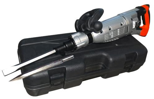 Rondy Marteau Piqueur 1700W, 220V, Argenté, Système Anti-Vibration, Mallette de Transport, 19kg, 360mm