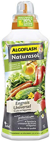 ALGOFLASH NATURASOL Engrais Liquide Universel Fruits et Légumes, 1 L, UAB, ALBIOLEG1