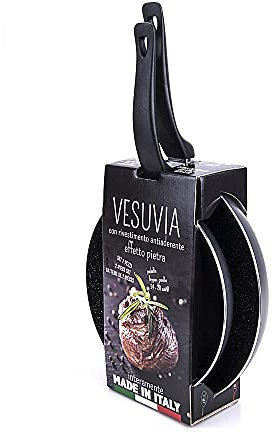 ALLUFLON Vesuvia Set 2 Padelle 24-28, Alluminio, Nero