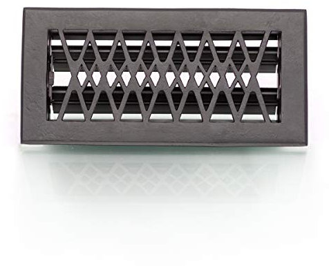 Antikas - Lüftungsgitter für Ofen, Luftgitter regulierbar, Kamingitter, in schwarz